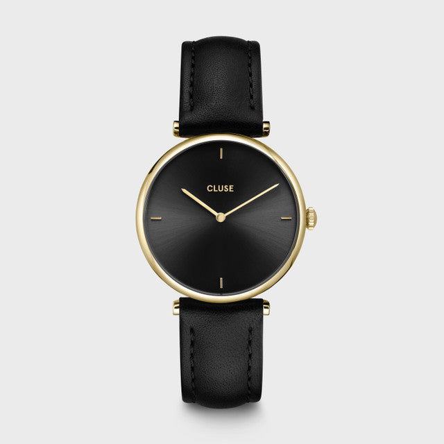 Cluse Triomphe Yellow Gold and Black Watch, CW10404