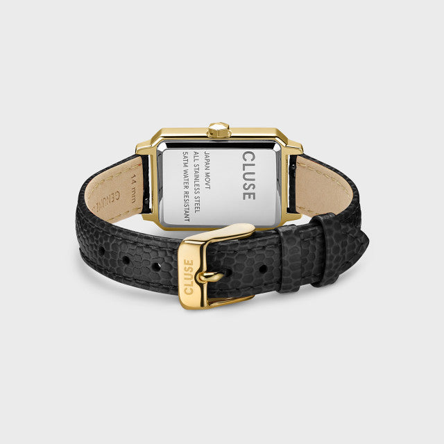 Cluse Fluette Yellow Gold, White and Black Watch, CW11504