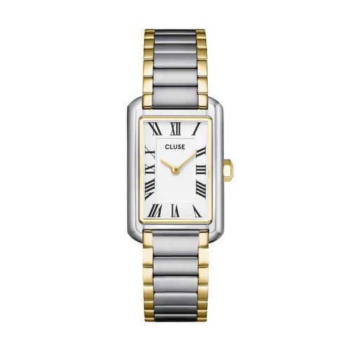 Cluse Belisenna White Bicolour Link Watch, CW15003