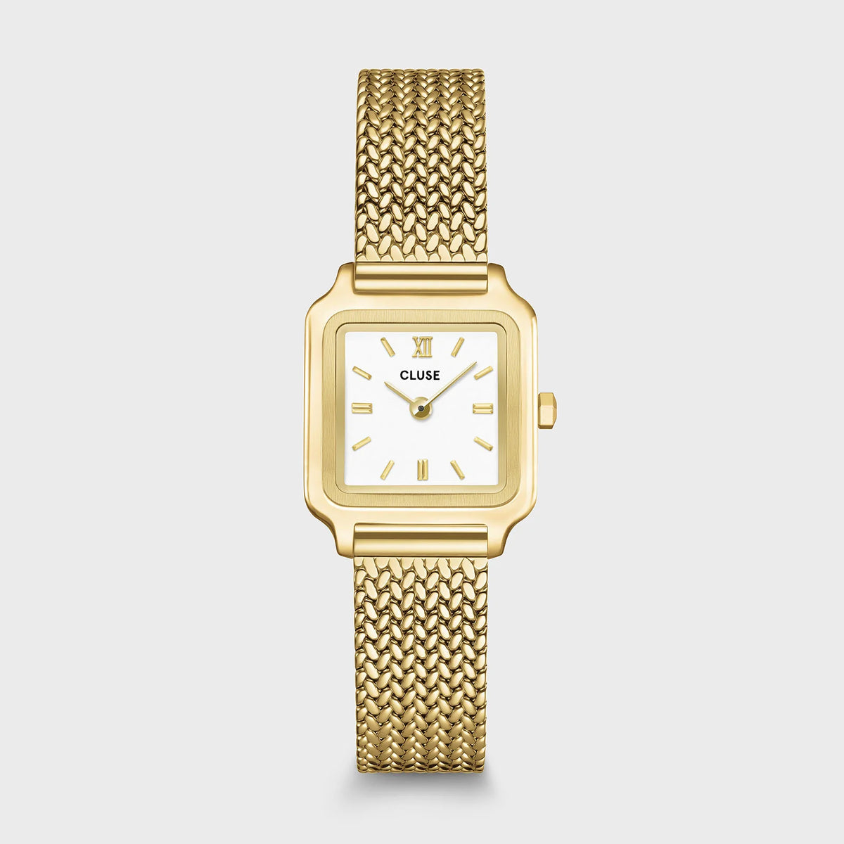 Cluse Gracieuse Mini Mesh White and Gold Watch, CW15509