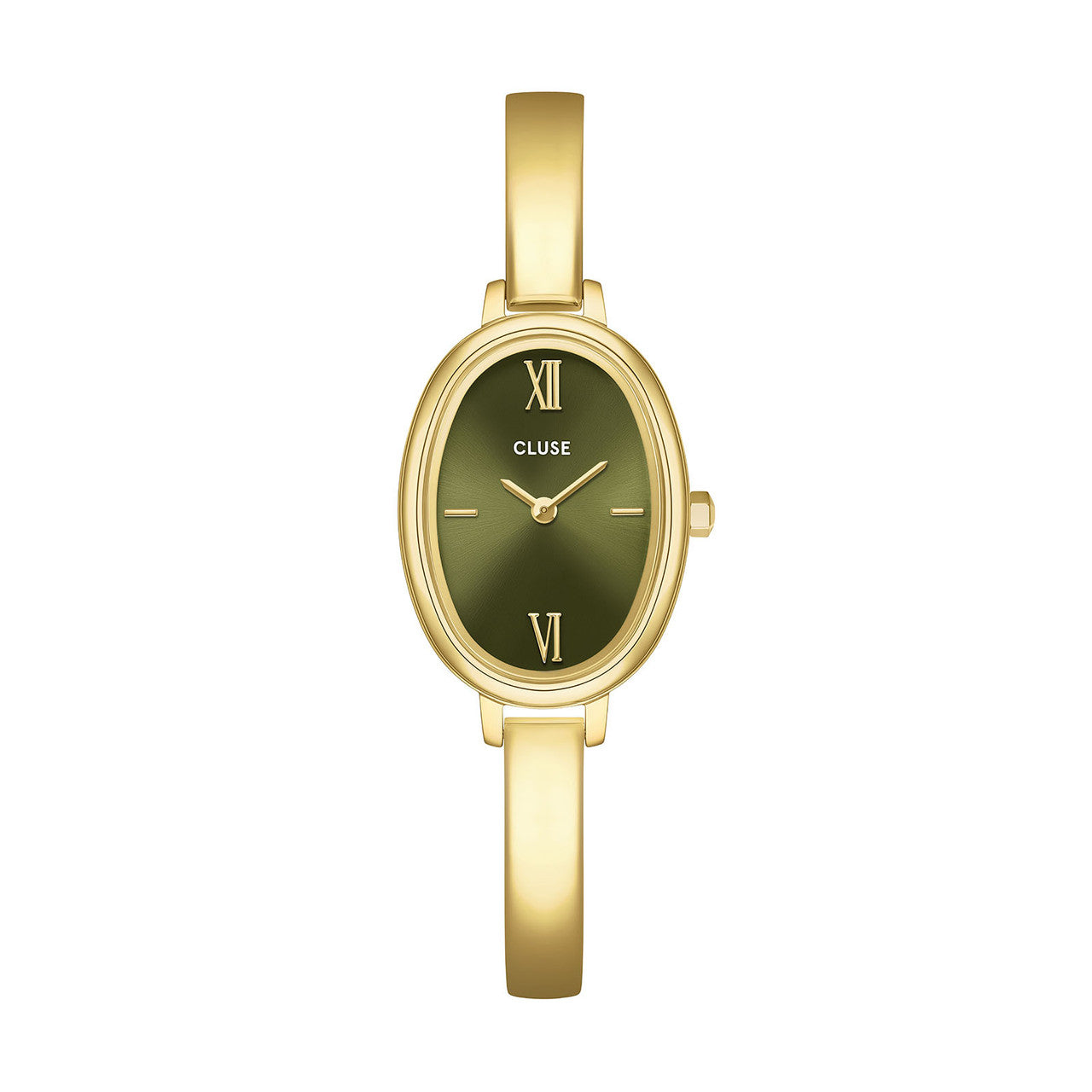 Cluse L'Ovale Gold and Olive Green Watch, CW16103