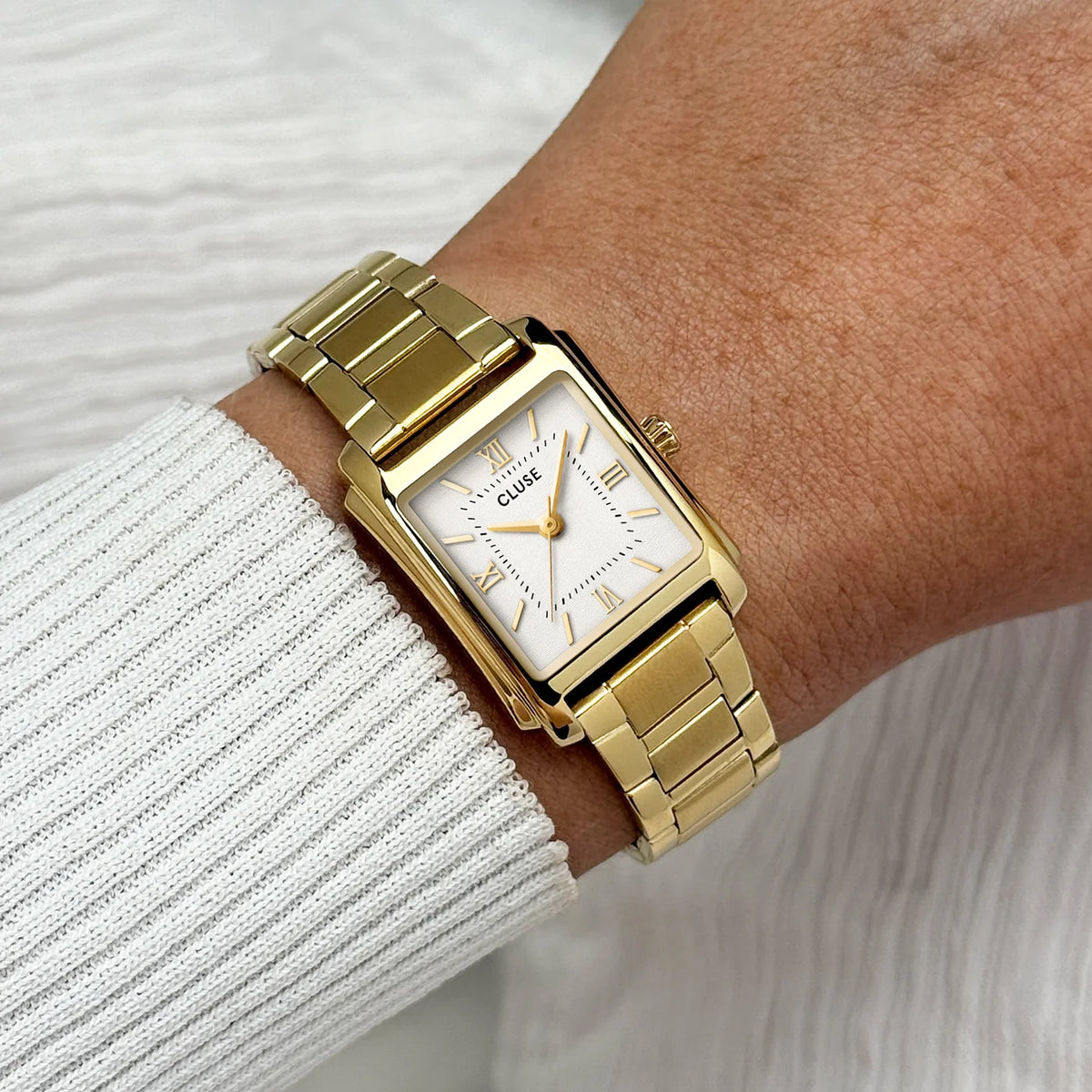 Cluse Anglée White and Gold Watch, CW16601