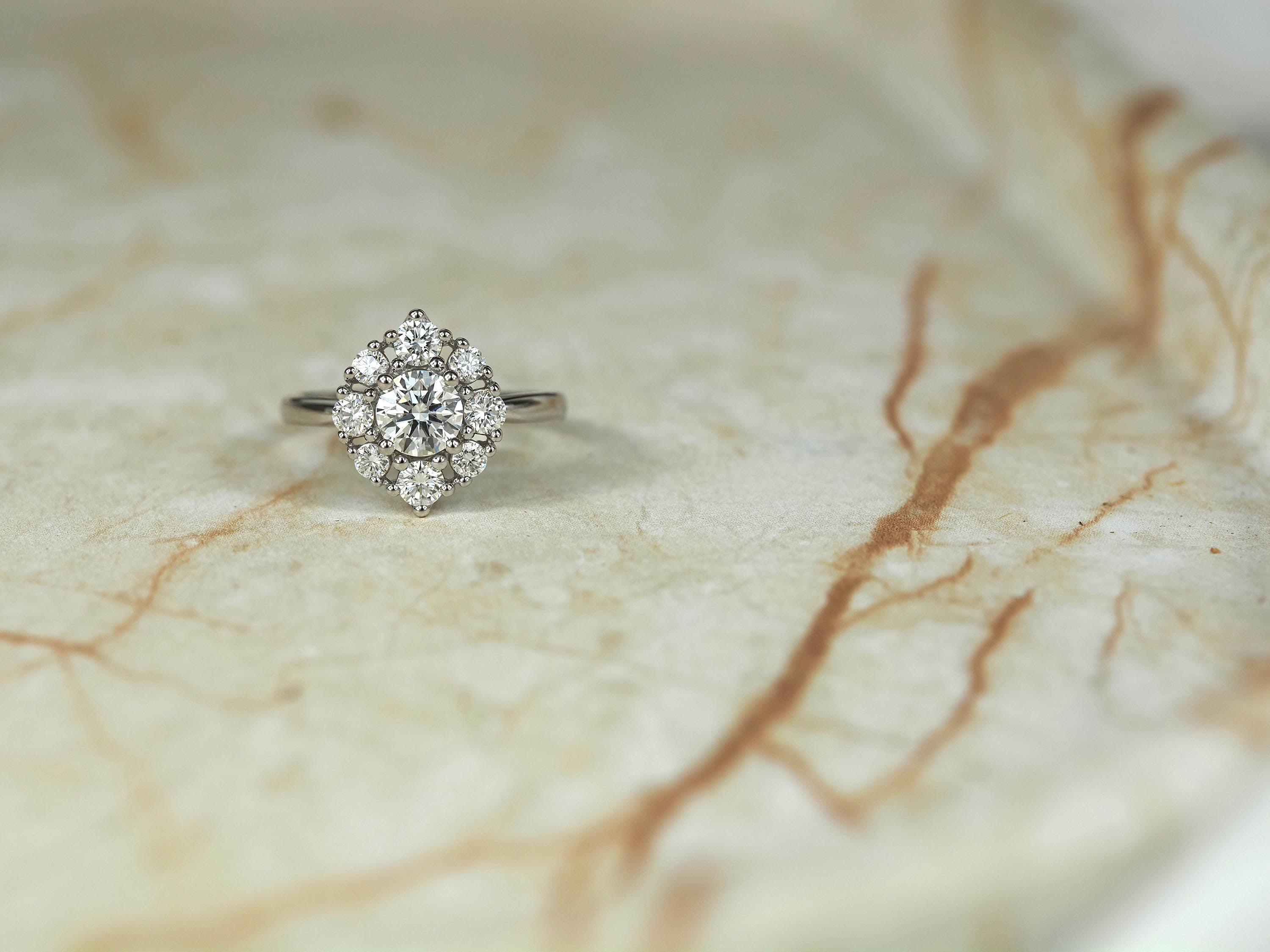 10ct White Gold Lab-Grown Round Brilliant Cut Diamond ring, 1.51ct total