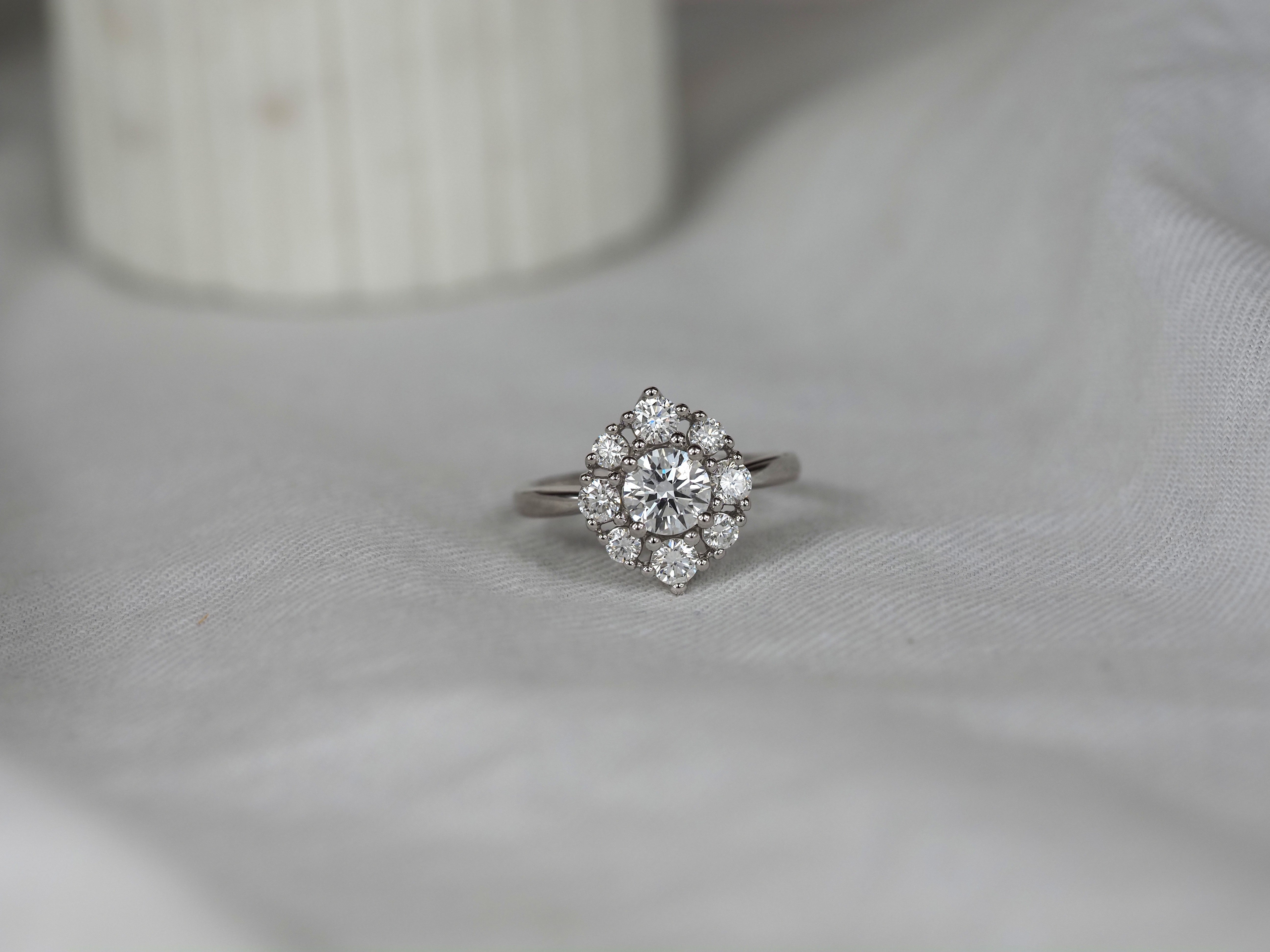 10ct White Gold Lab-Grown Round Brilliant Cut Diamond ring, 1.51ct total