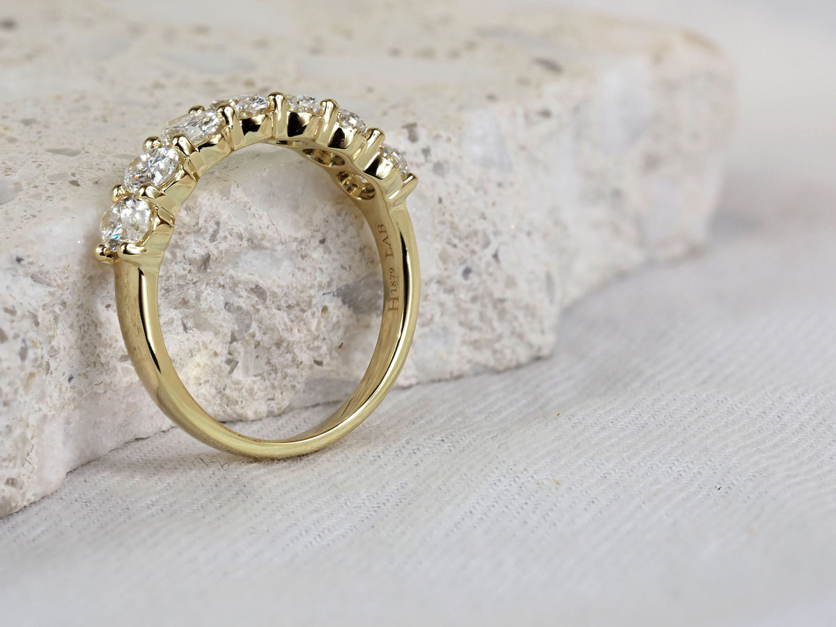 9ct Yellow Gold Lab-Grown Oval Cut Diamond Ring, 1.42ct Total