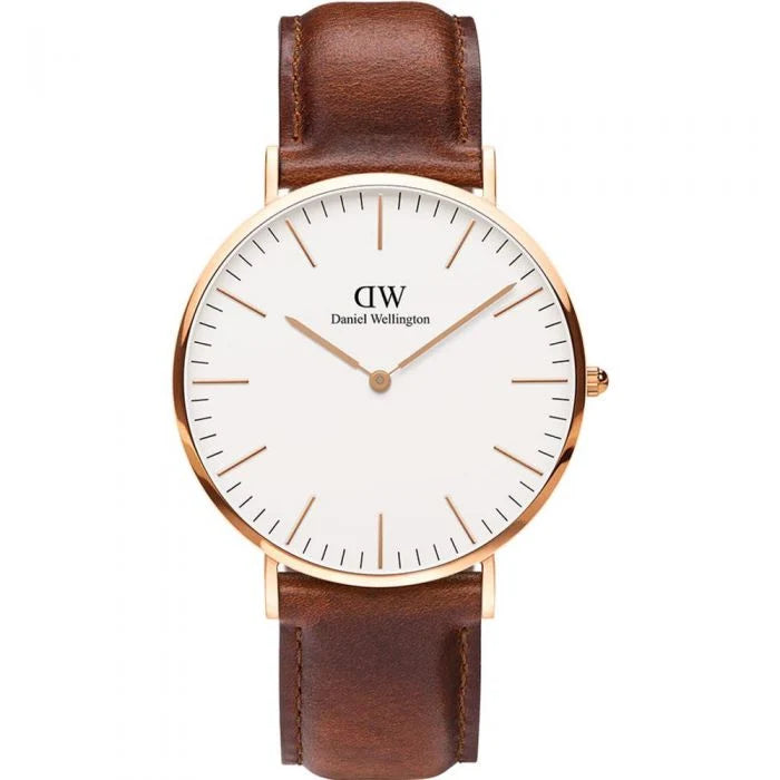Daniel Wellington Classic 40 Gold and White Watch