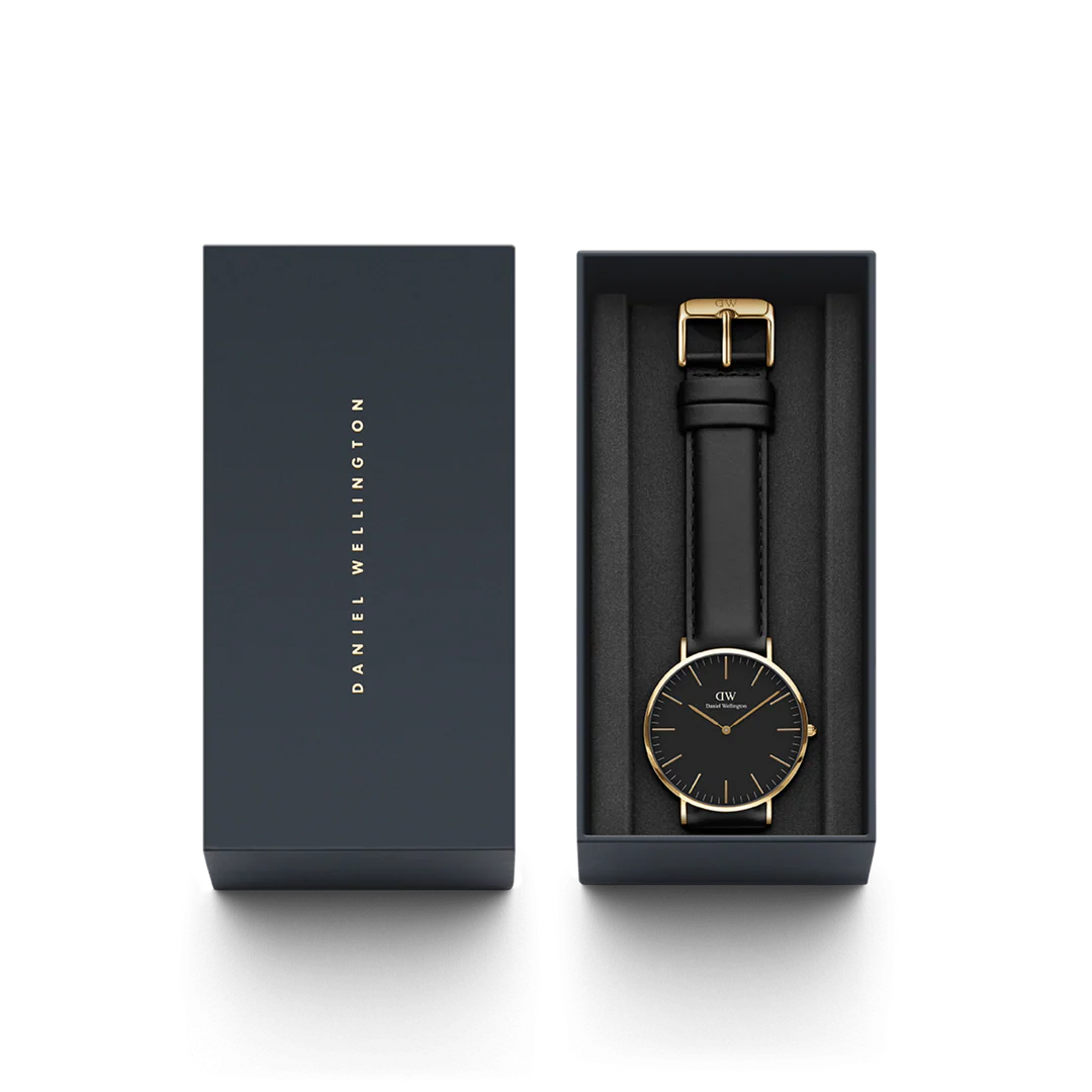 Daniel Wellington Classic 40 Sheffield Black and Gold Watch