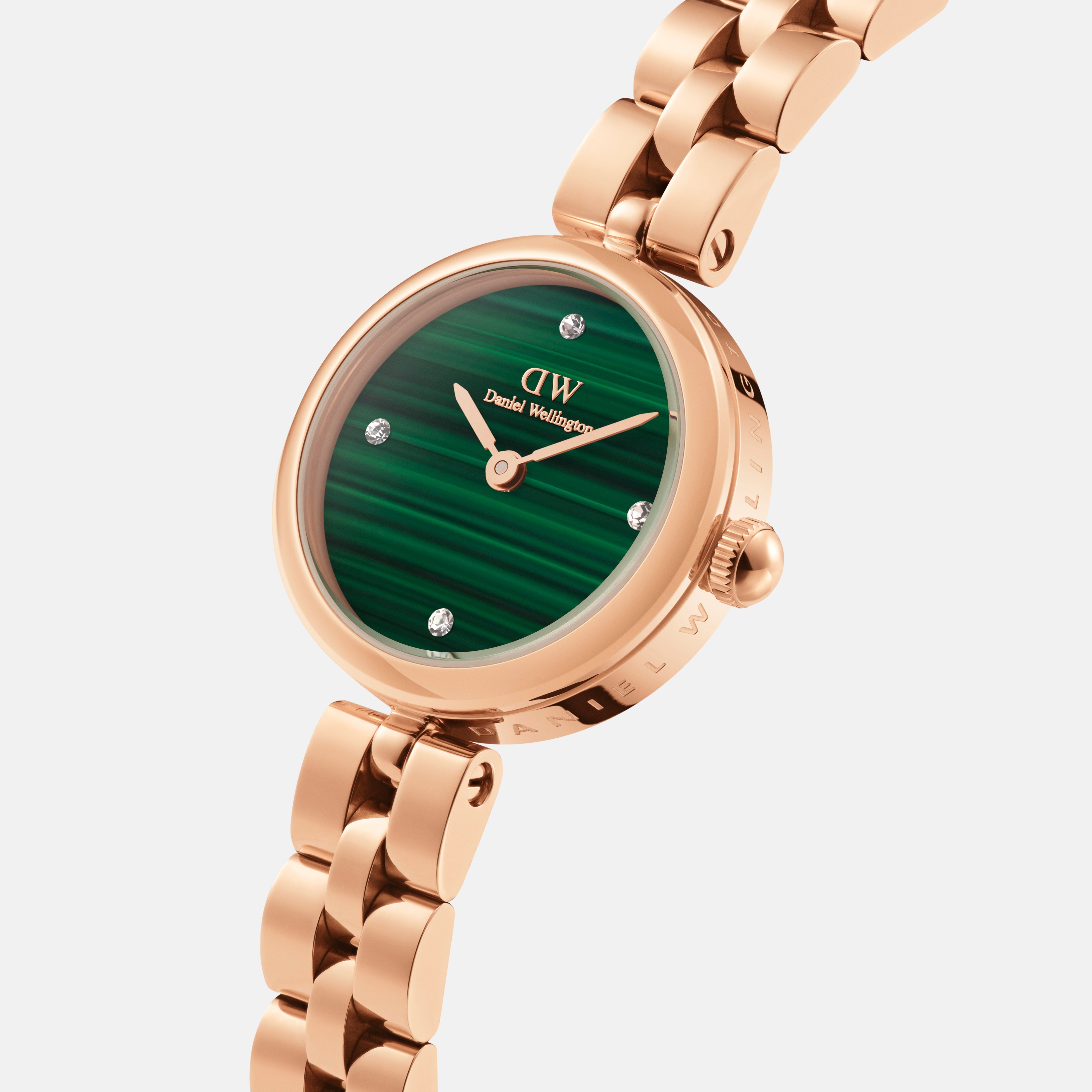 Daniel Wellington Elan Jewellery Watch 22 Rose Gold Real Malachite Watch