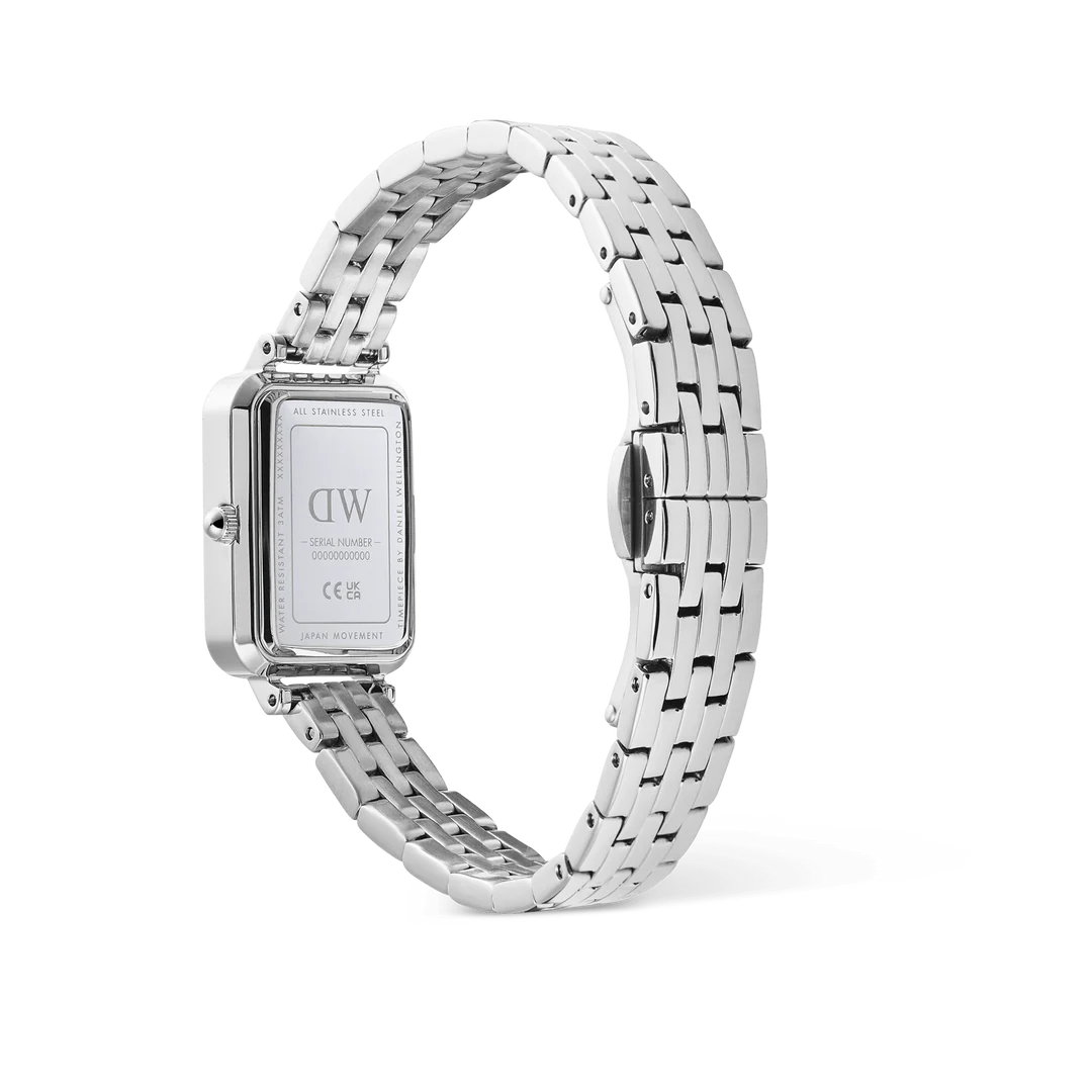 Daniel Wellington 20x26 Quardo Roman Numerals Silver Watch