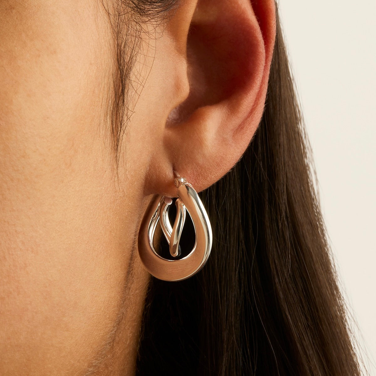 NAJO Sterling Silver Baby Strudel Hoop