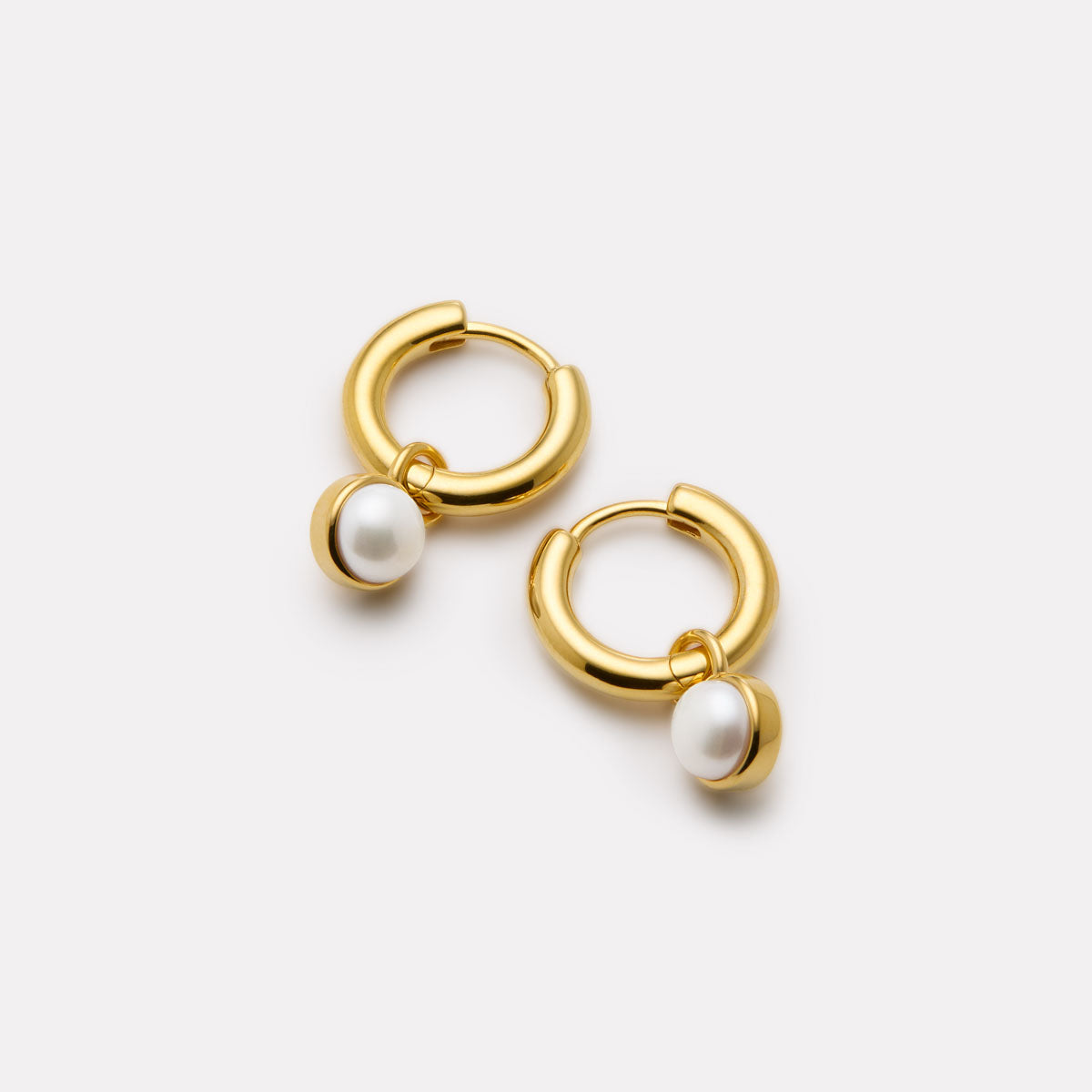 Najo Heavenly Pearl Huggie Earrings