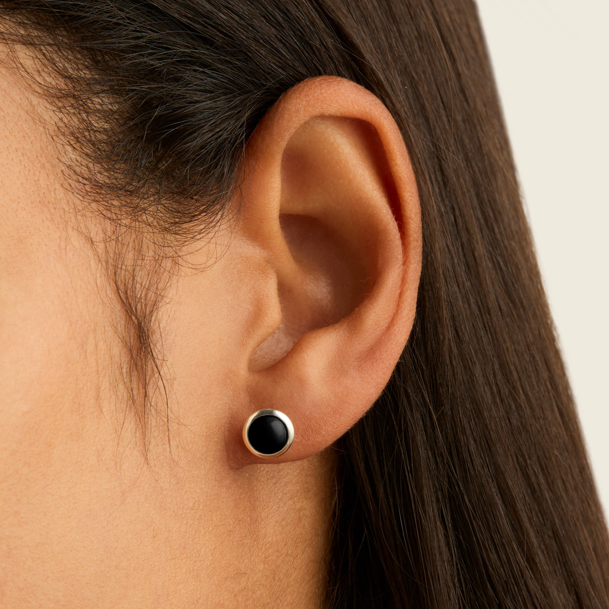 NAJO Husk Onyx Stud Earrings