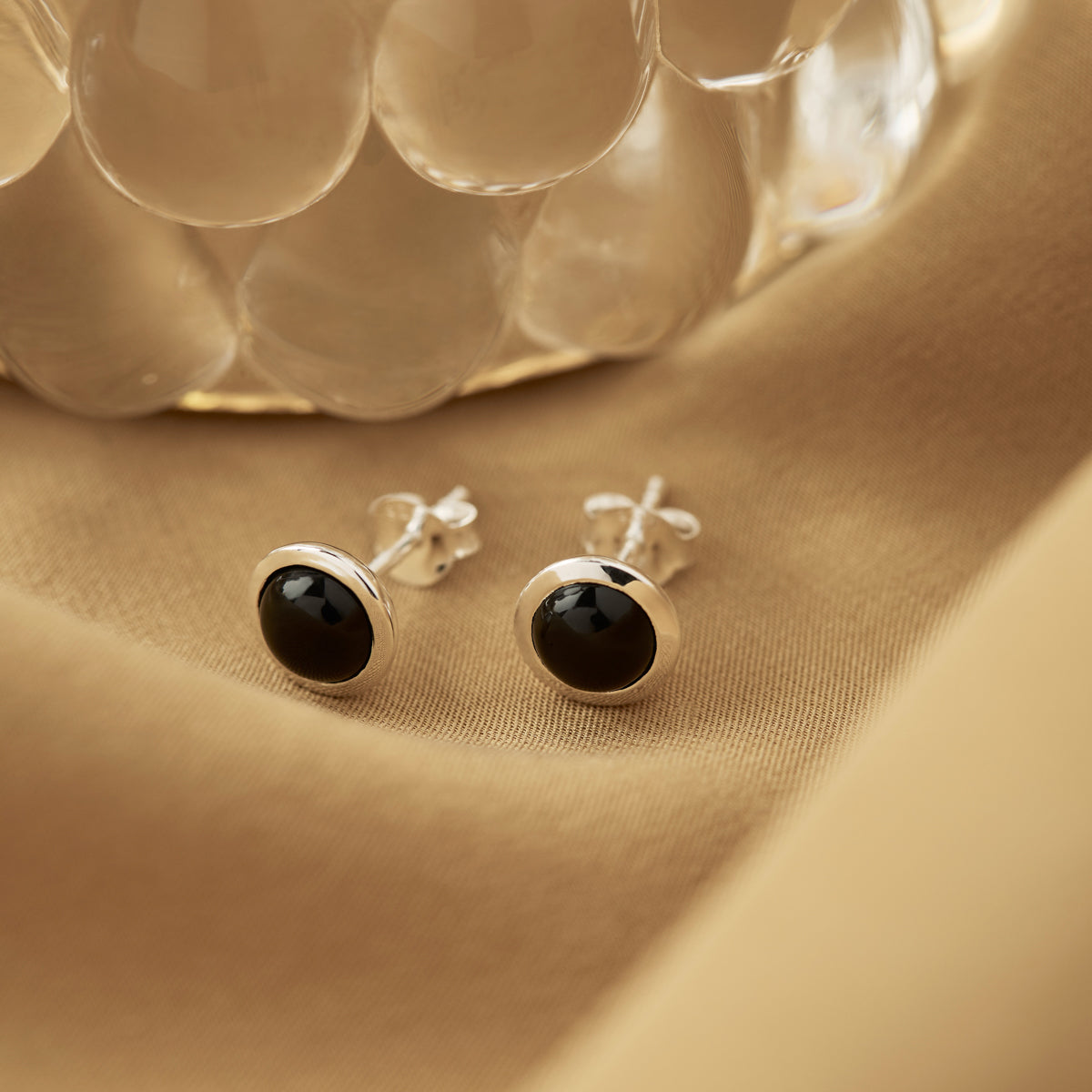 NAJO Husk Onyx Stud Earrings