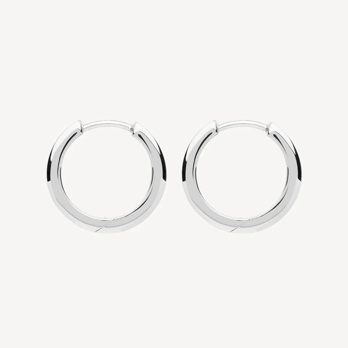 NAJO Stella Huggie Earrings Silver
