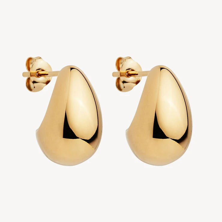 Najo Yellow Gold Plated Baby Umbra Stud earrings