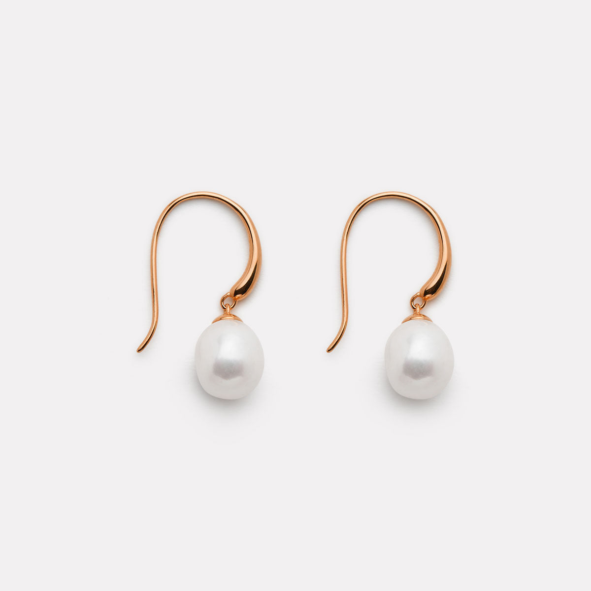 NAJO Ocean Glow Pearl Earrings Rose Gold Plated