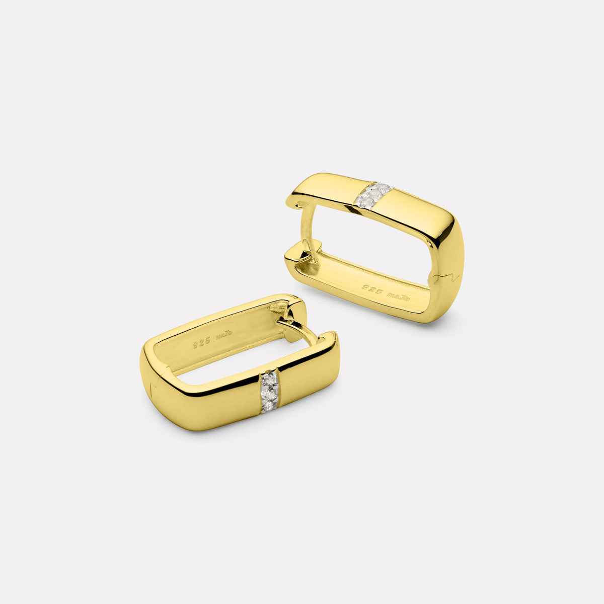 NAJO Starlight Cubic Zirconia Earrings Yellow Gold Plated