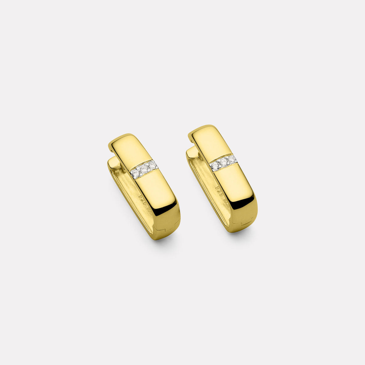 NAJO Starlight Cubic Zirconia Earrings Yellow Gold Plated
