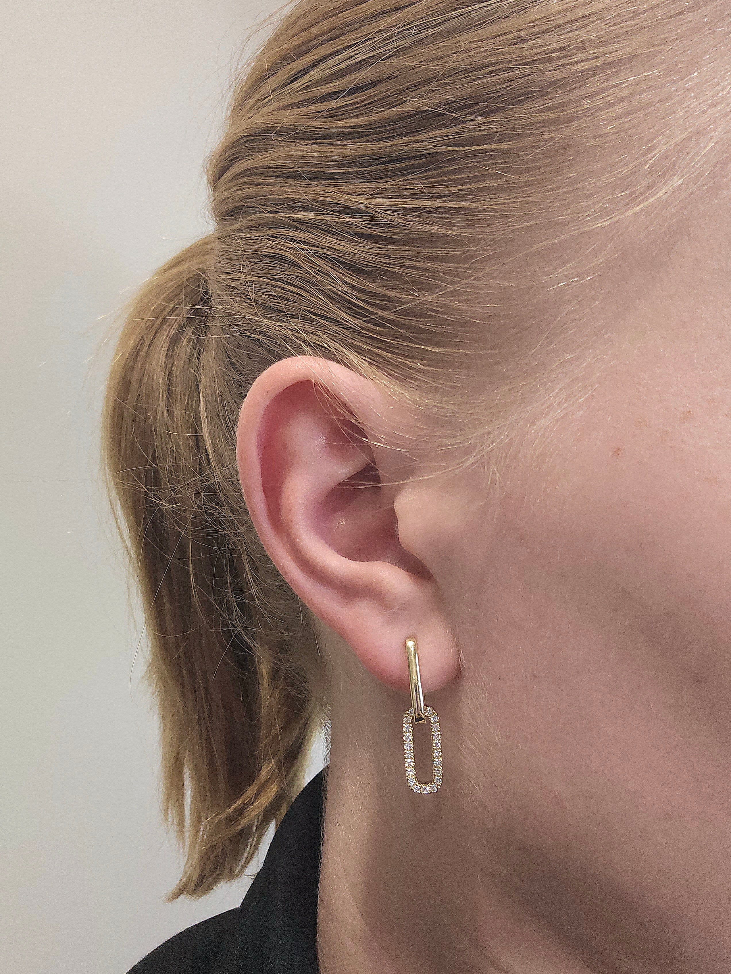 9ct Yellow Gold Lab-Grown Diamond huggies