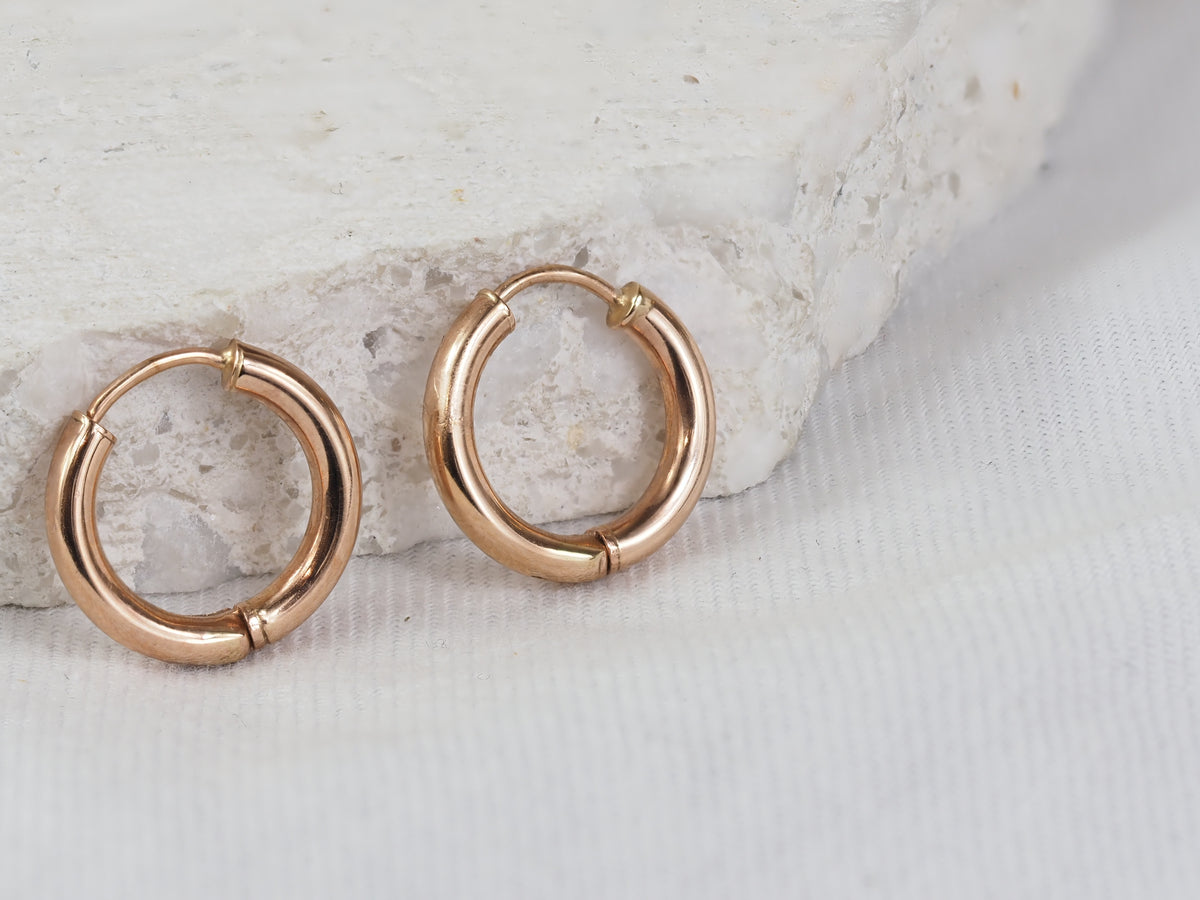 9ct Rose Gold Huggie Earrings