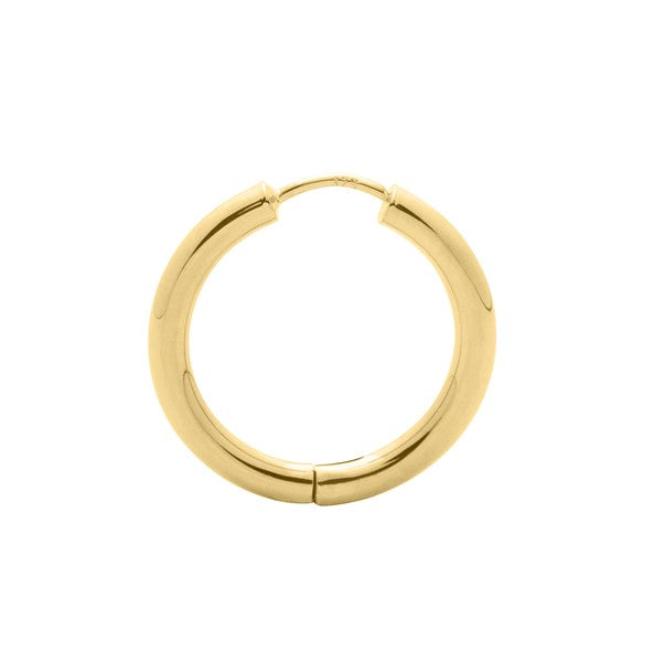 9ct Yellow Gold Plain Huggie earrings