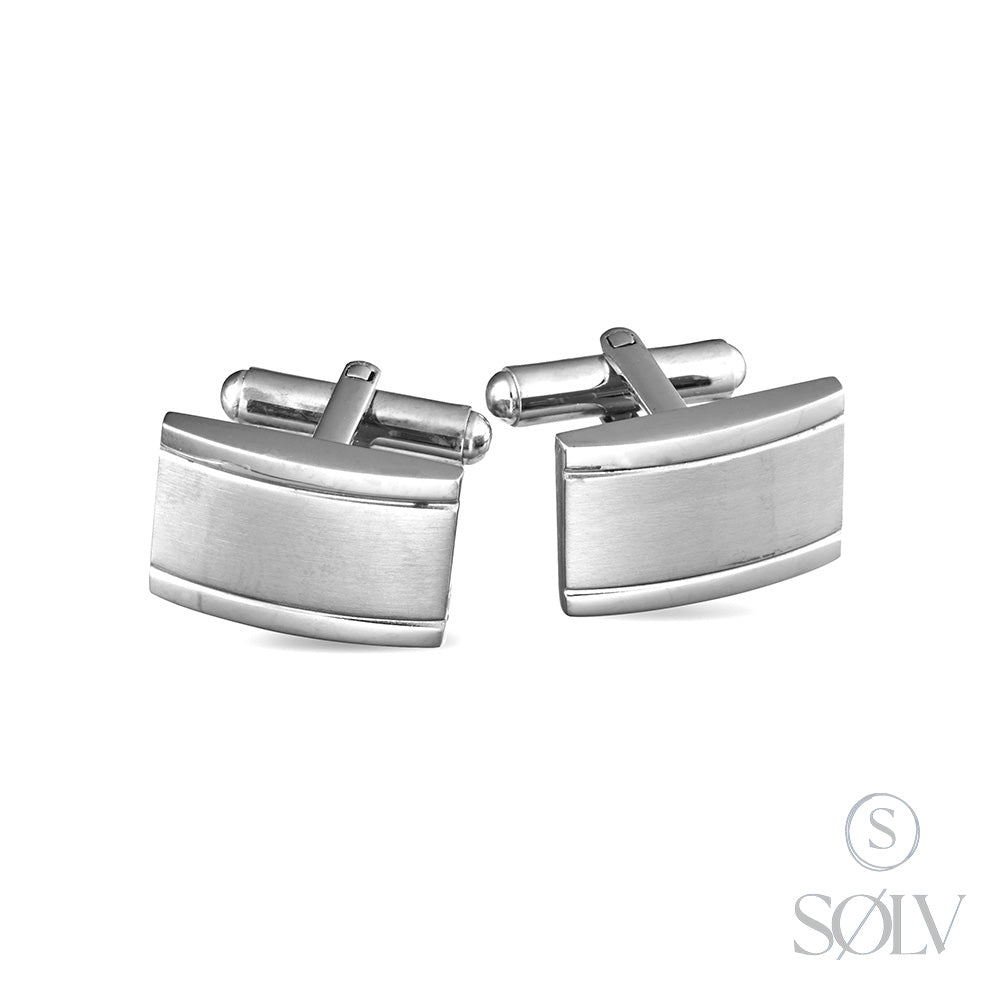 Solv Stainless Steel Faceted Cufflinks