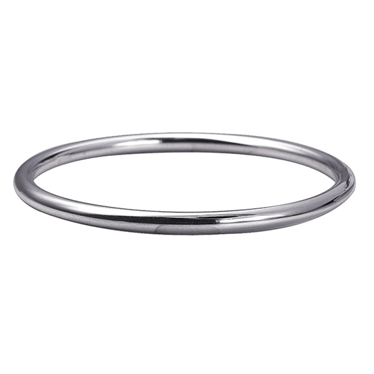 Sterling Silver Solid Golf Bangle, 67mm