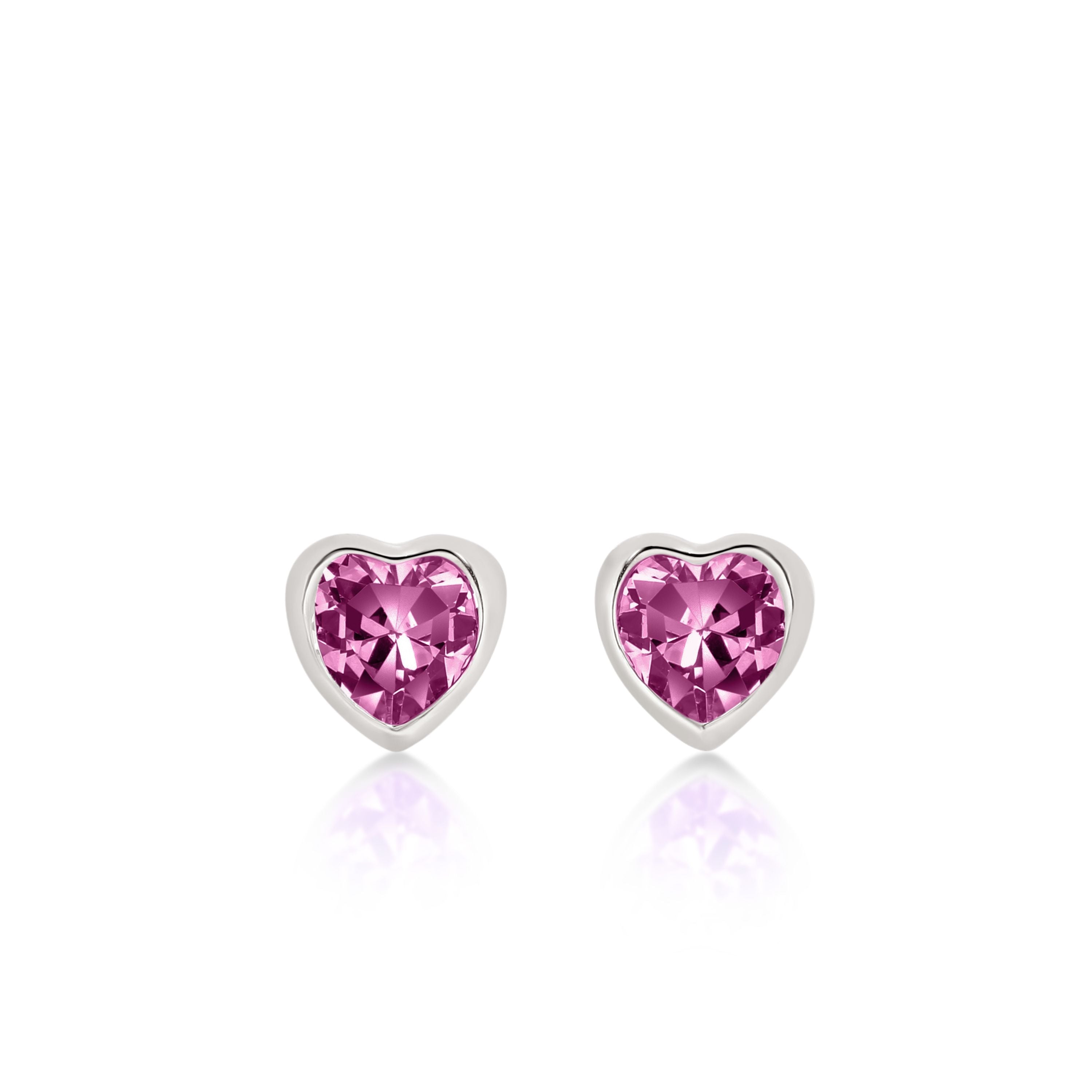 Silver OCTOBER Birthstone Studs