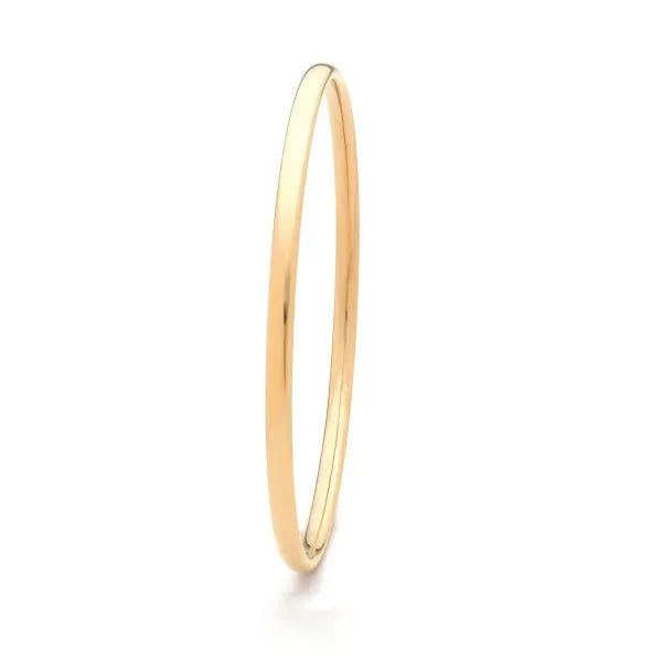 9ct Yellow Gold Silver filled Bangle, 50mm