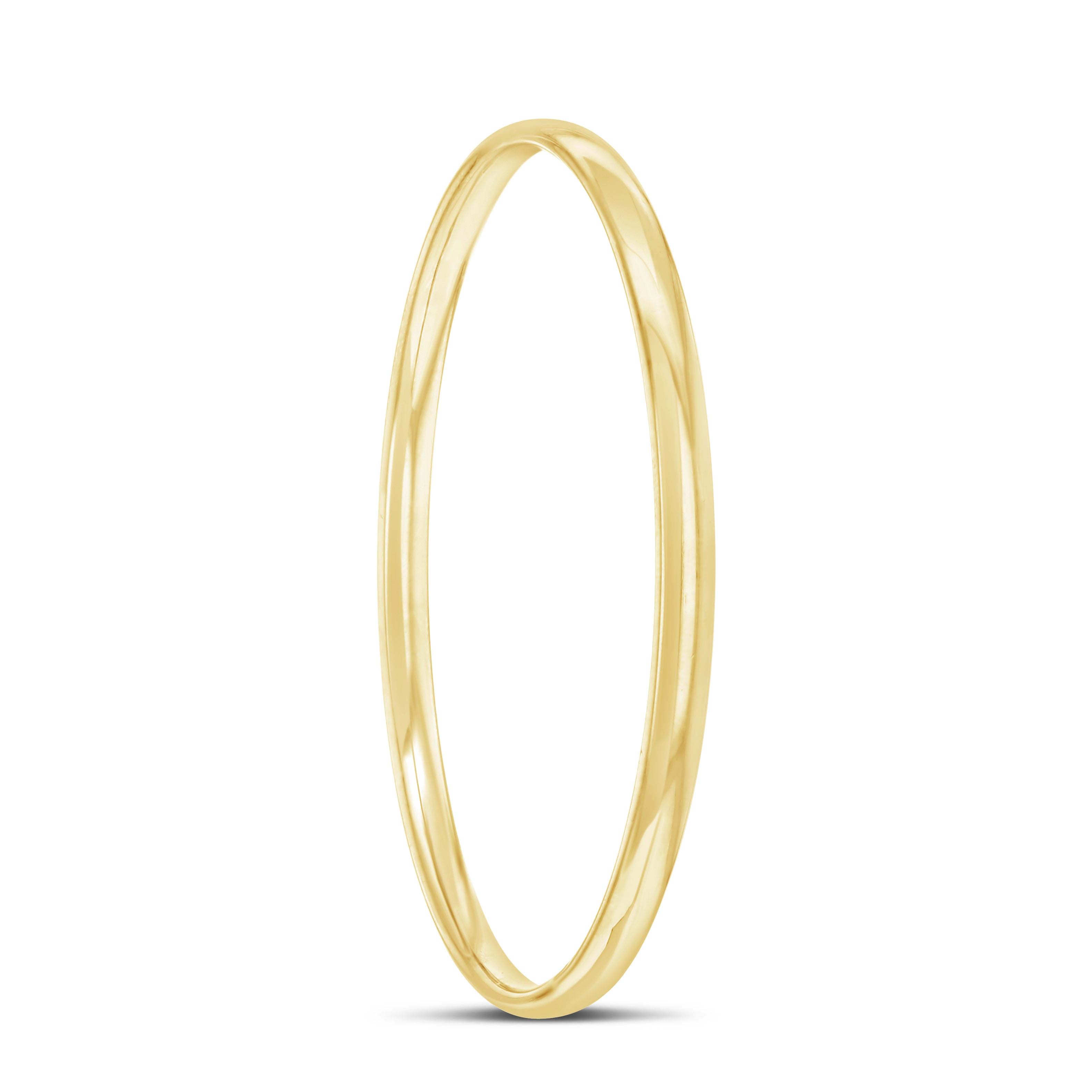 9ct Yellow Gold Silver filled bangle, 67mm