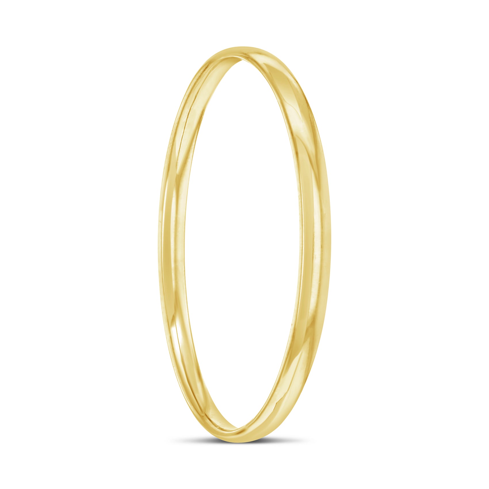 9ct Yellow Gold Silver filled bangle, 63mm