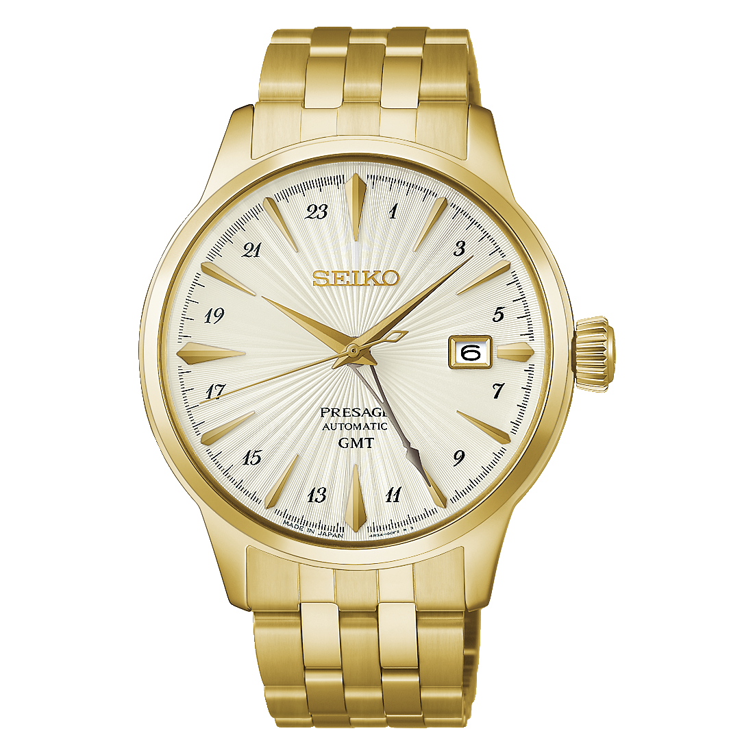 Seiko Men's Presage Cocktail Time 40.5mm Automatic GMT Watch HCB004J