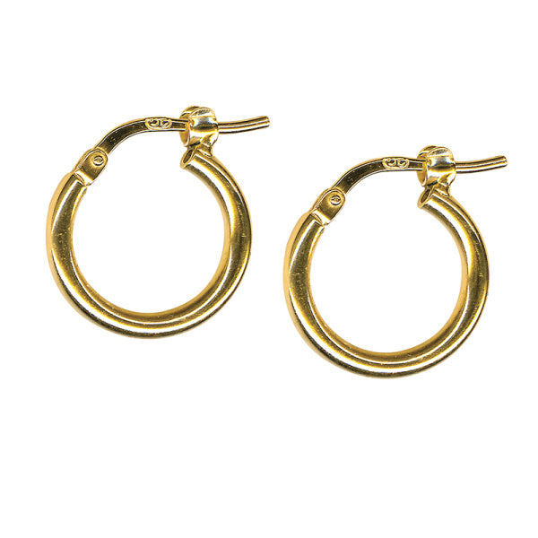 9ct Yellow Gold Hoop Earrings, 10mm
