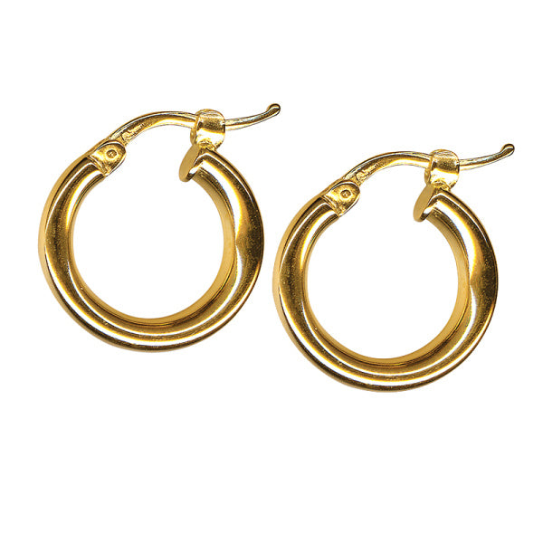 9ct Yellow Gold Hoop Earrings, 10mm