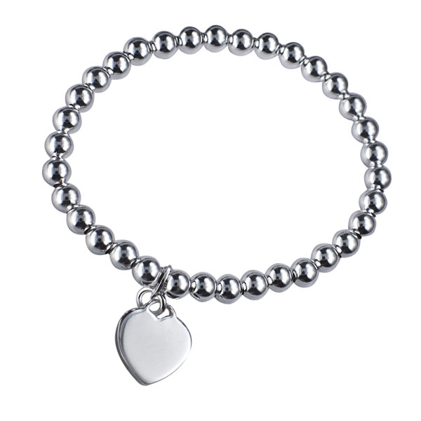 Sterling Silver Child Heart Ball Bracelet