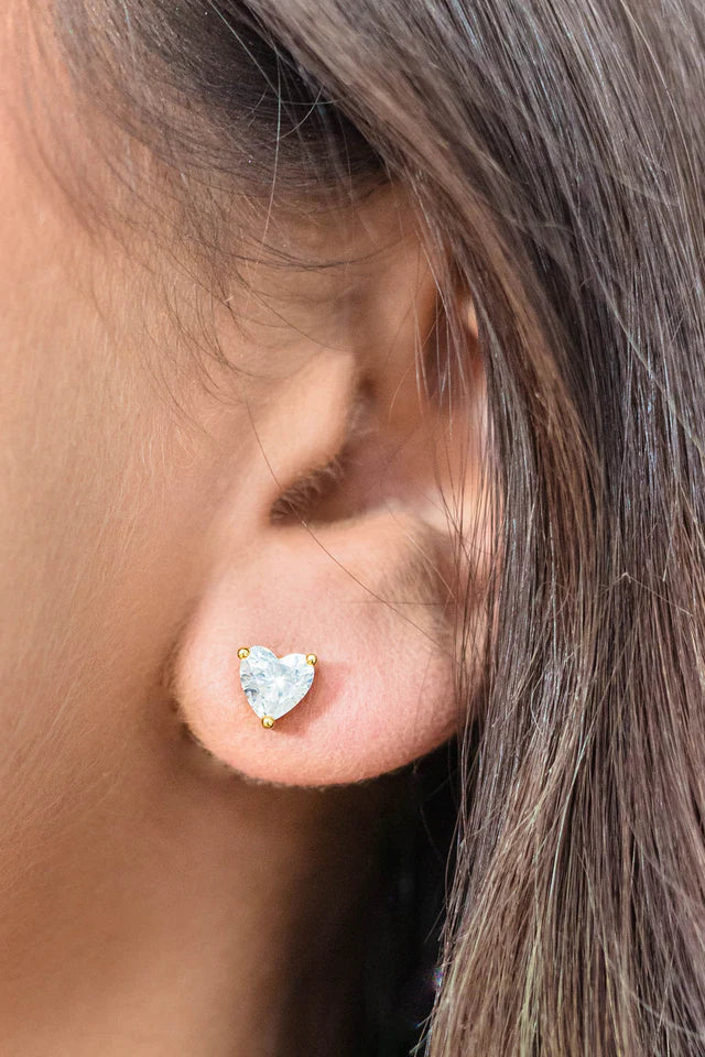 Georgini Sweetheart Gold Plated Heart Stud Earrings
