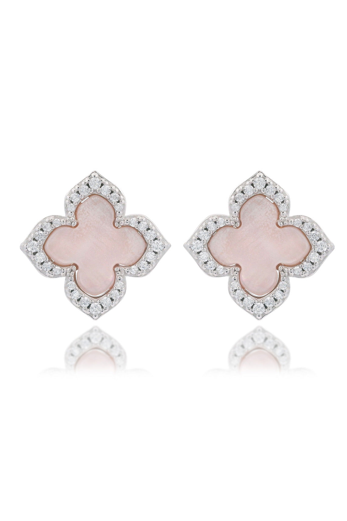 Georgini Sydney Soirée Fairwater Mother of Pearl Stud Earrings Silver