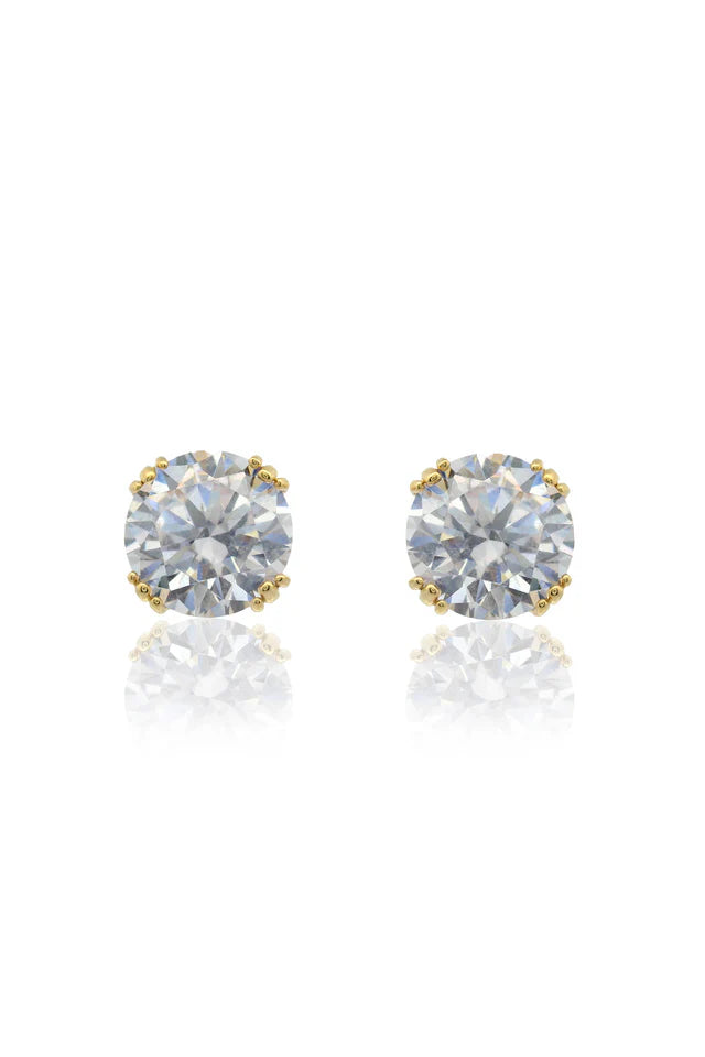 Georgini Elegant Essentials Round Gold Stud Earrings