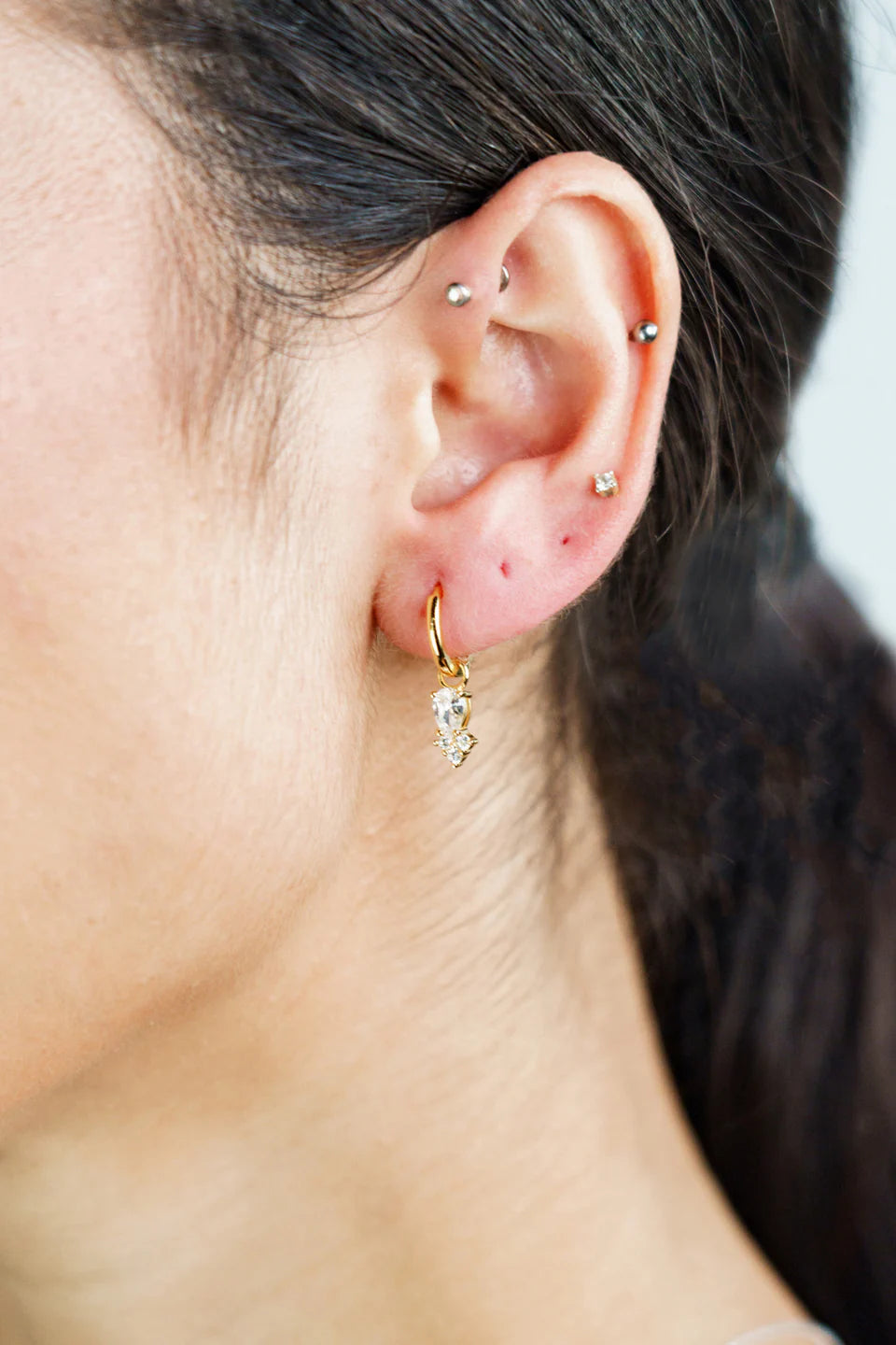 Georgini Midnight Velvet Asteria Yellow Gold-Plated Hoop Earrings