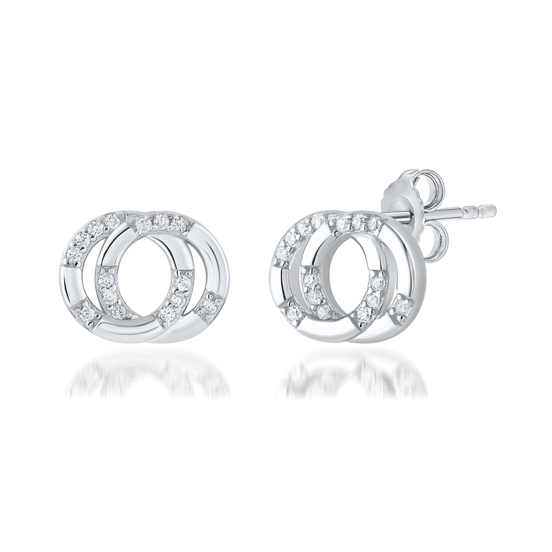Georgini Alchemy Couture Link Silver Earrings