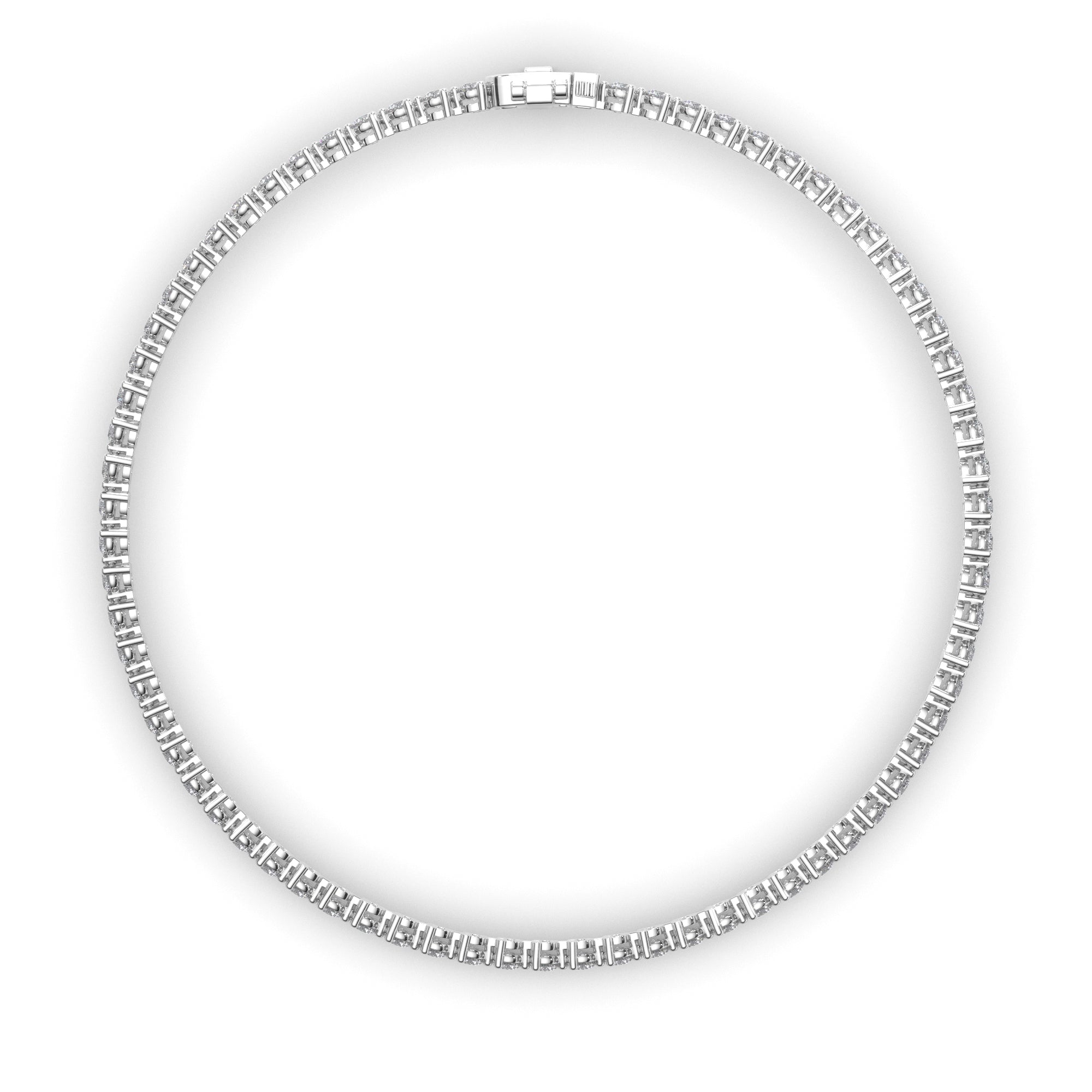 Round Brilliant Cut Laboratory Grown Diamond Tennis Bracelet