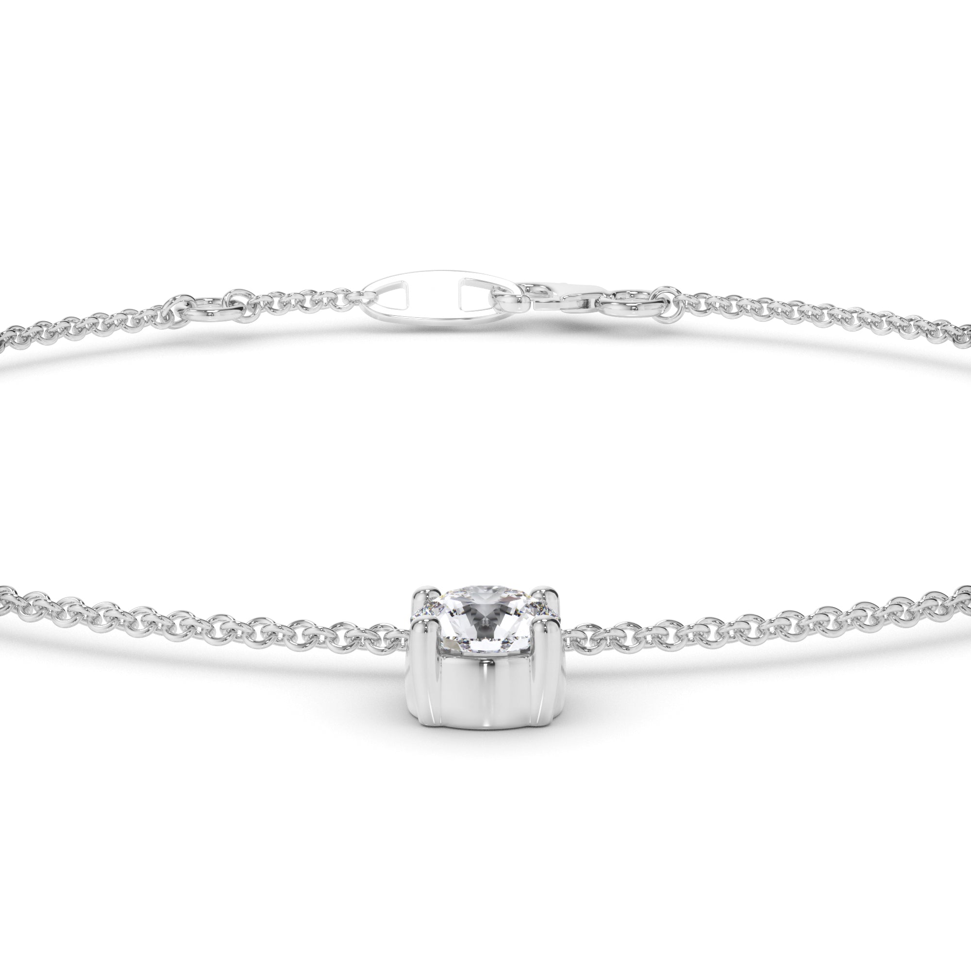 Floating Round Brilliant Cut Laboratory Grown Diamond Bracelet