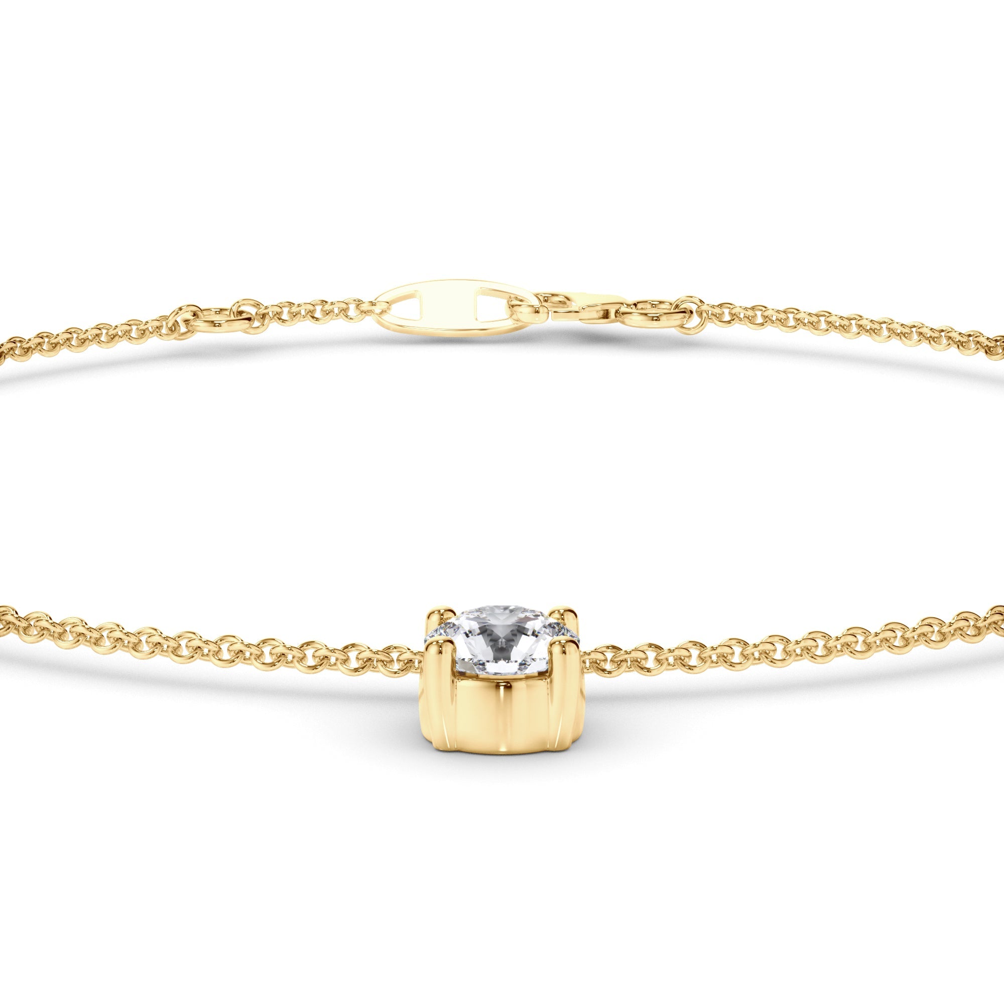 Floating Round Brilliant Cut Laboratory Grown Diamond Bracelet