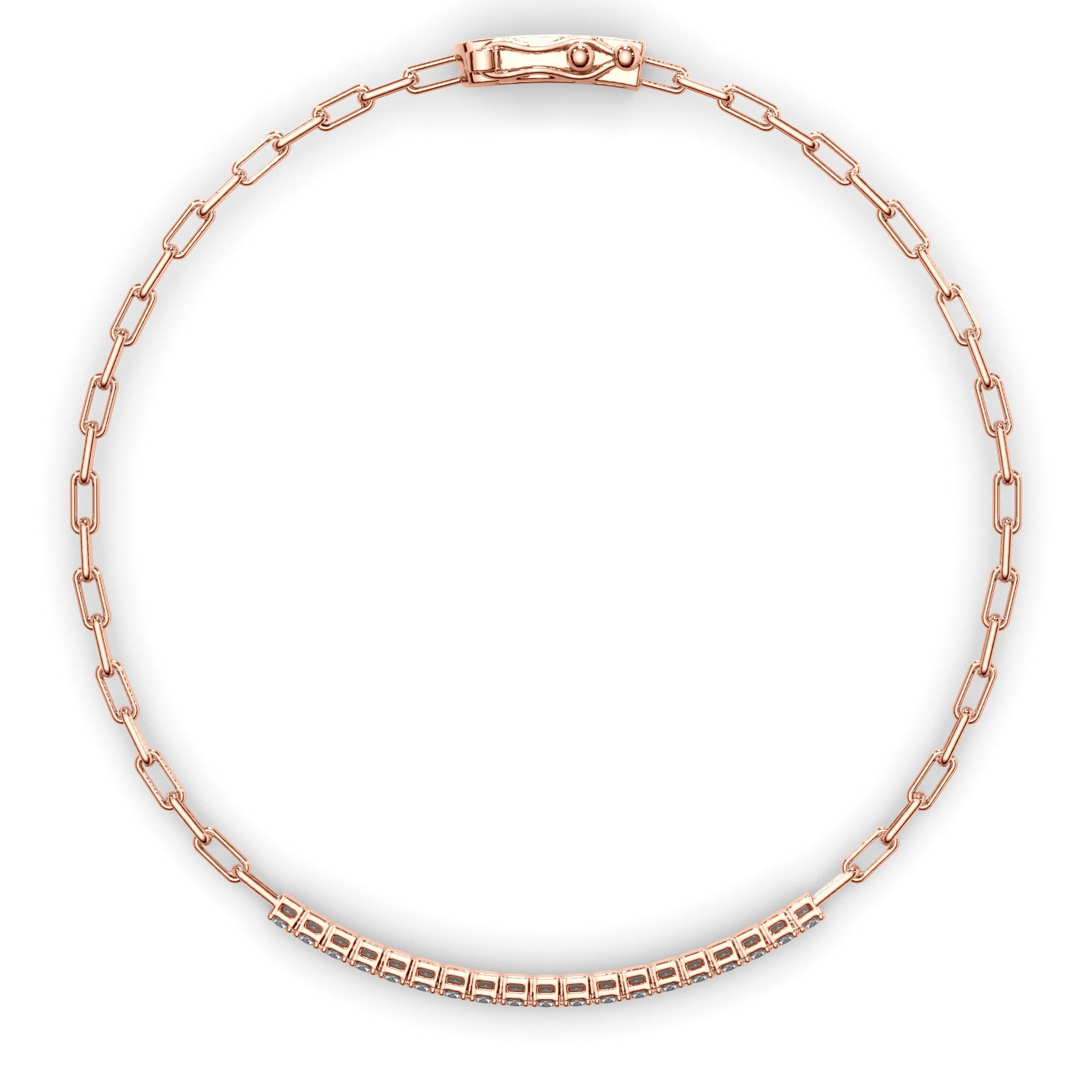 Round Brilliant Cut Laboratory Grown Diamond Tennis Bracelet