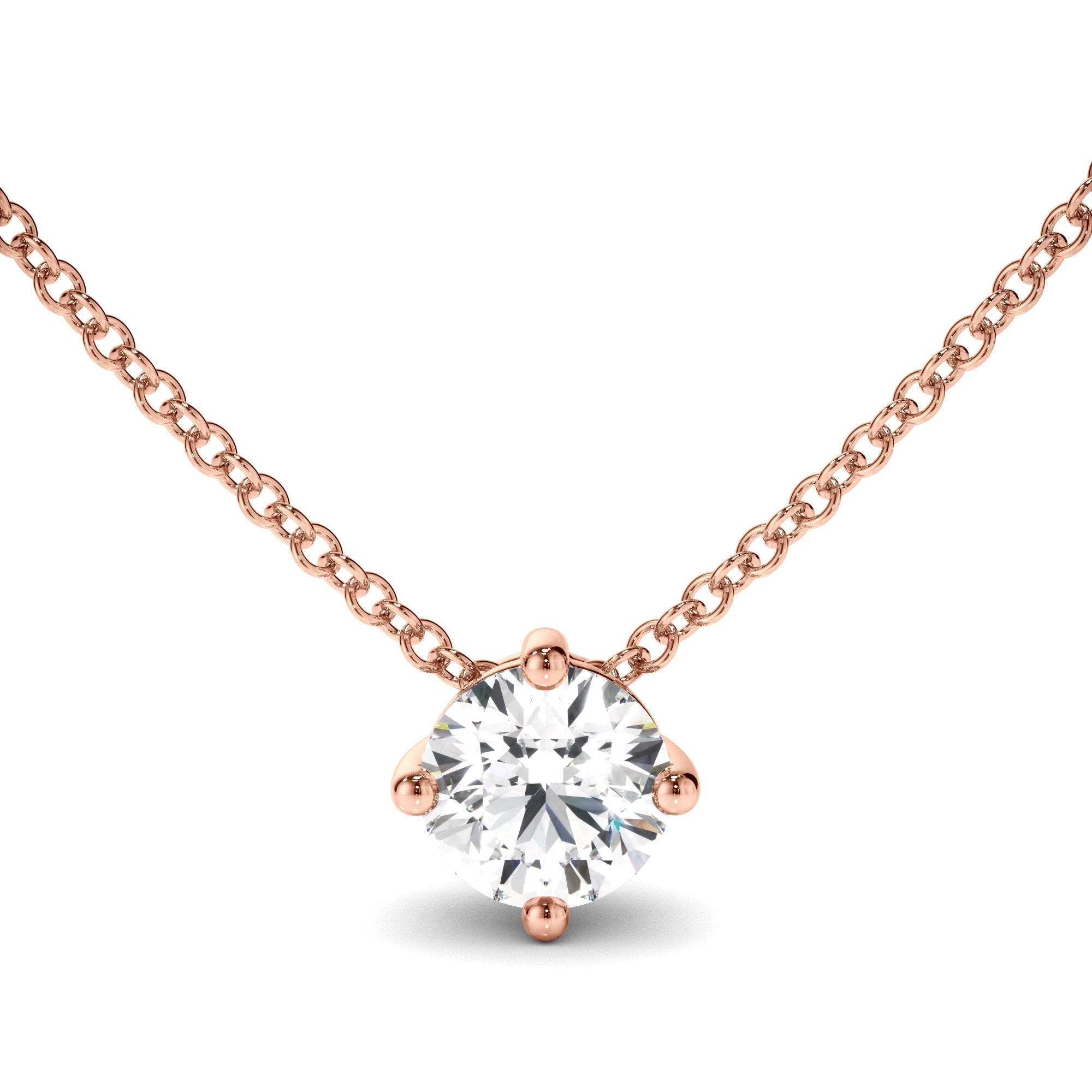 Round Brilliant Cut Diamond Necklet