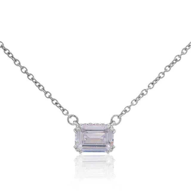 Georgini Elegant Essentials 7mm Emerald Cut Silver Pendant