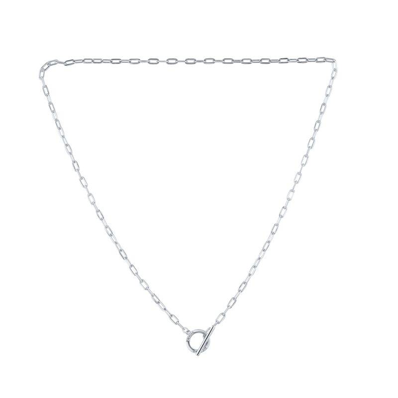Georgini Alchemy Silver Paperclip Fob Chain