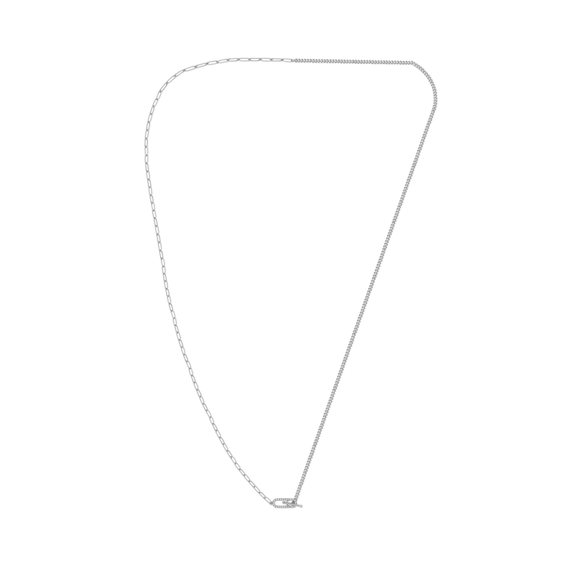 Georgini Alchemy Silver Paperclip Fob Necklet