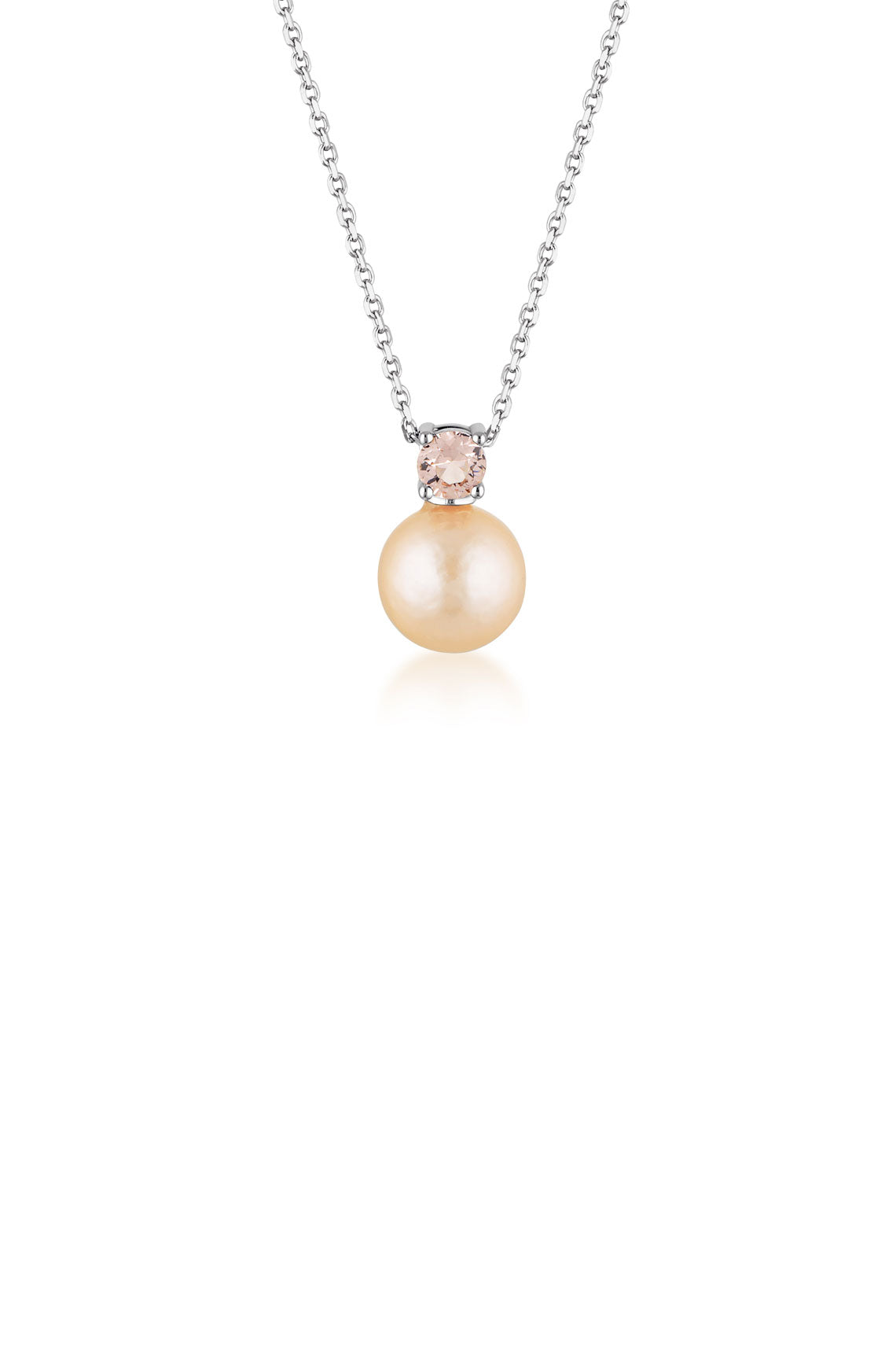 Georgini Noosa Pink Freshwater Pendant Silver