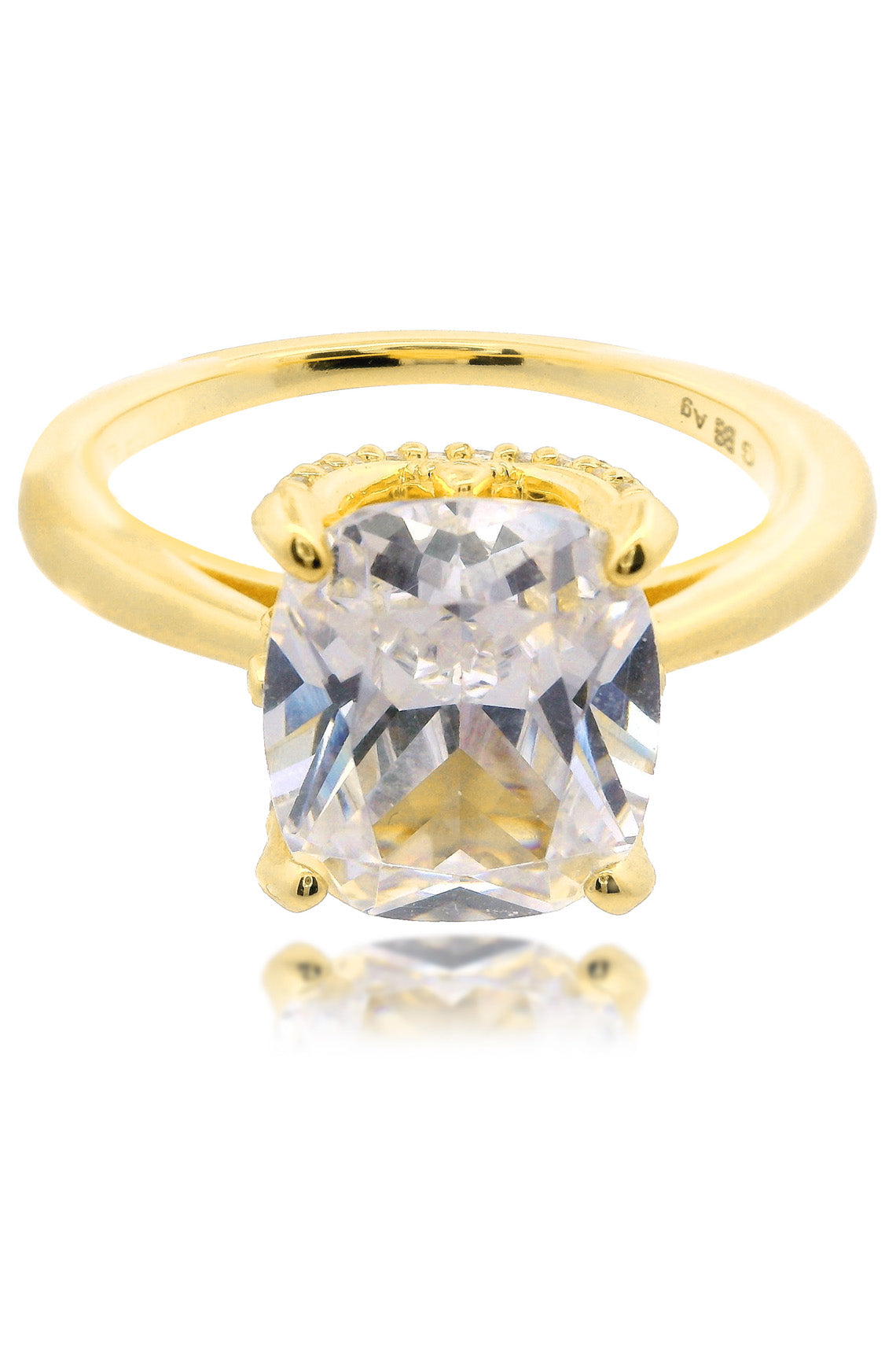Georgini Sydney Soirée Elaine Cushion Cut Ring Gold